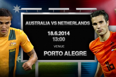 Link sopcast xem trực tiếp trận Australia vs Hà Lan World Cup 2014